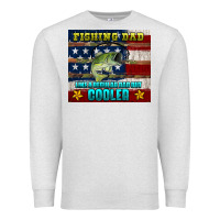Oatmeal Heather fishing dad like a regular but cooler Premium Sweatshirt - HRA Design Shop