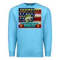 Ocean Blue fishing dad like a regular but cooler Premium Sweatshirt - HRA Design Shop