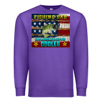 Purple fishing dad like a regular but cooler Premium Sweatshirt - HRA Design Shop
