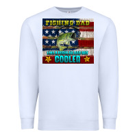 White fishing dad like a regular but cooler Premium Sweatshirt - HRA Design Shop