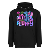 Black cute and fluffy stitch Heavyweight Hoodie - Zillion Design Studio
