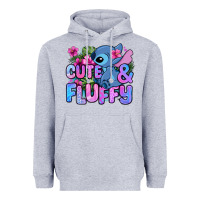 Heather Grey cute and fluffy stitch Heavyweight Hoodie - Zillion Design Studio
