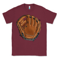 Burgundy baseball glove Classic Tee - BarkalooDesign