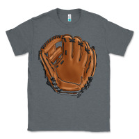 Charcoal Heather baseball glove Classic Tee - BarkalooDesign
