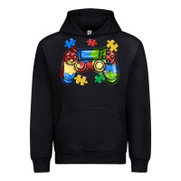 Black autism awareness video game controller Urban Hoodie - MaliasSmallBusiness