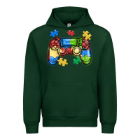 Forest Green autism awareness video game controller Urban Hoodie - MaliasSmallBusiness