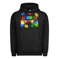 Pigment Black autism awareness video game controller Urban Hoodie - MaliasSmallBusiness