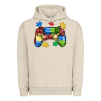 Pigment French Oak autism awareness video game controller Urban Hoodie - MaliasSmallBusiness