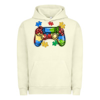 Pigment Pistachio autism awareness video game controller Urban Hoodie - MaliasSmallBusiness