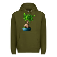 Army Green Ficus Ginsenge Premium Hoodie - LillyAllenDesigns