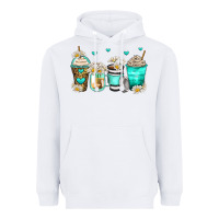 White daisy coffee cups Heavyweight Hoodie - Zillion Design Studio