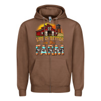 Chestnut life is better on the farm with barn Zipper Hoodie - texasbilliewilder