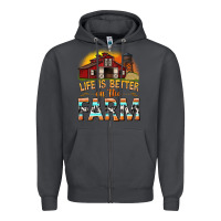 Smoke life is better on the farm with barn Zipper Hoodie - texasbilliewilder