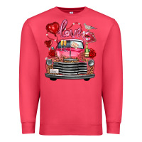 Cardinal valentine's day truck love bird letter Premium Sweatshirt - FaDigitalArtStudio