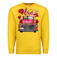 Lemon valentine's day truck love bird letter Premium Sweatshirt - FaDigitalArtStudio