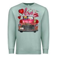 Seafoam valentine's day truck love bird letter Premium Sweatshirt - FaDigitalArtStudio