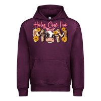 Mauve Wine holy cow i'm mom Urban Hoodie - MaliasSmallBusiness