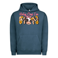 Pigment Midnight Navy holy cow i'm mom Urban Hoodie - MaliasSmallBusiness