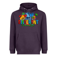 Plum different is beautiful autism stitch Heavyweight Hoodie - Zillion Design Studio