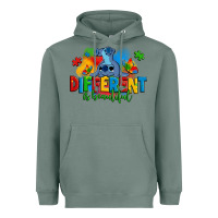 Sage different is beautiful autism stitch Heavyweight Hoodie - Zillion Design Studio