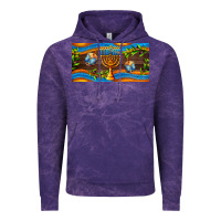 Cloud Purple hanukkah with candlestick Vintage Hoodie - AdoDesignShop
