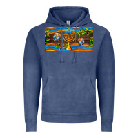 Vintage Denim hanukkah with candlestick Vintage Hoodie - AdoDesignShop