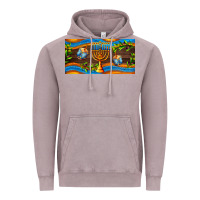 Vintage Zinc hanukkah with candlestick Vintage Hoodie - AdoDesignShop