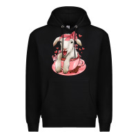 Black valentines day lamb Premium Hoodie - Jasminsmagicworld