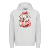 Dove Grey valentines day lamb Premium Hoodie - Jasminsmagicworld