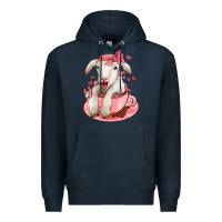 Navy valentines day lamb Premium Hoodie - Jasminsmagicworld