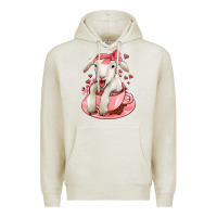Oatmeal Heather valentines day lamb Premium Hoodie - Jasminsmagicworld