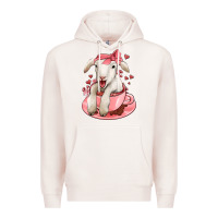 Pale Pink valentines day lamb Premium Hoodie - Jasminsmagicworld
