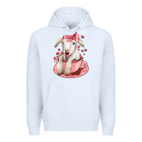 White valentines day lamb Premium Hoodie - Jasminsmagicworld