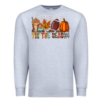 Heather Grey tis the season Premium Sweatshirt - RacoonDesign