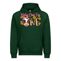 Forest Green holy cow i'm one Urban Hoodie - MaliasSmallBusiness