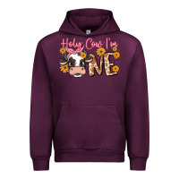 Mauve Wine holy cow i'm one Urban Hoodie - MaliasSmallBusiness