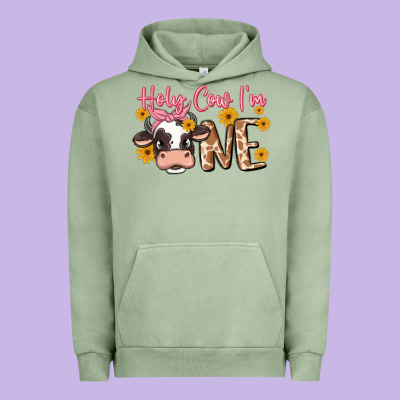 Holy Cow I'm One Urban Hoodie Designed By Maliassmallbusiness