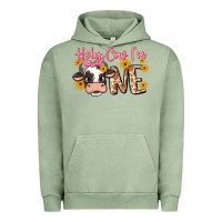 Pigment Oil Green holy cow i'm one Urban Hoodie - MaliasSmallBusiness