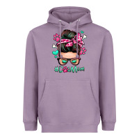 Lavender dog mom messy bun Heavyweight Hoodie - Zillion Design Studio