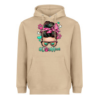 Mushroom dog mom messy bun Heavyweight Hoodie - Zillion Design Studio