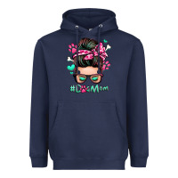 Navy dog mom messy bun Heavyweight Hoodie - Zillion Design Studio