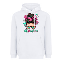 White dog mom messy bun Heavyweight Hoodie - Zillion Design Studio