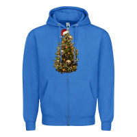 True Royal Skeleton merry christmas tree Zipper Hoodie - RanaPortraitStore
