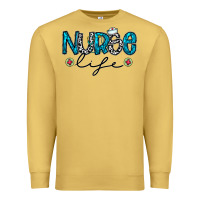 Antique Gold Nurse life Premium Sweatshirt - CowhideDigitalArt