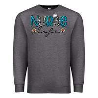 Charcoal Heather Nurse life Premium Sweatshirt - CowhideDigitalArt