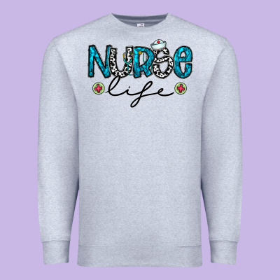 Nurse Life Premium Sweatshirt Designed By Cowhidedigitalart