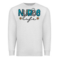 Oatmeal Heather Nurse life Premium Sweatshirt - CowhideDigitalArt