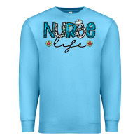 Ocean Blue Nurse life Premium Sweatshirt - CowhideDigitalArt