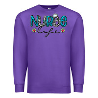 Purple Nurse life Premium Sweatshirt - CowhideDigitalArt
