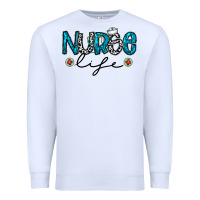 White Nurse life Premium Sweatshirt - CowhideDigitalArt